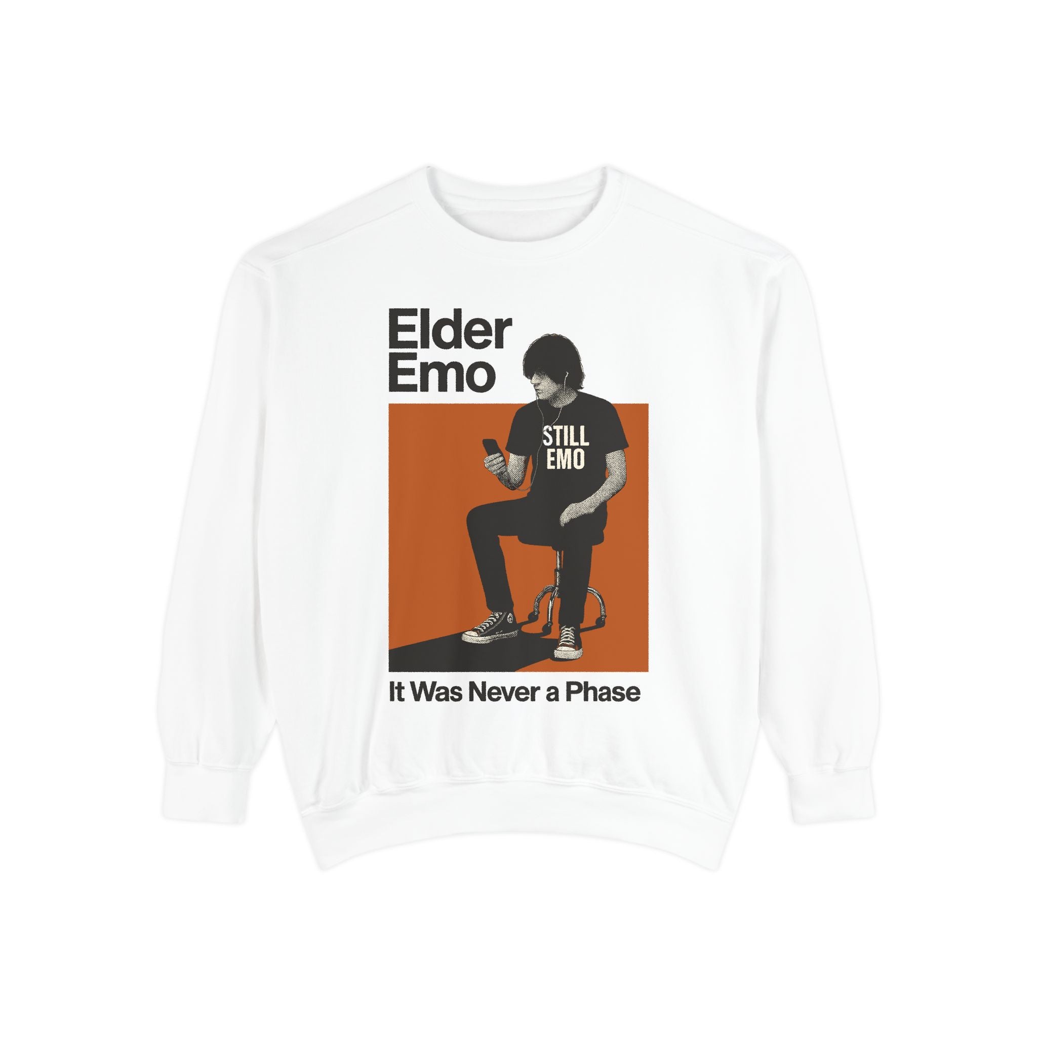 Elder Emo in Halftone Sweatshirt on Comfort Colors