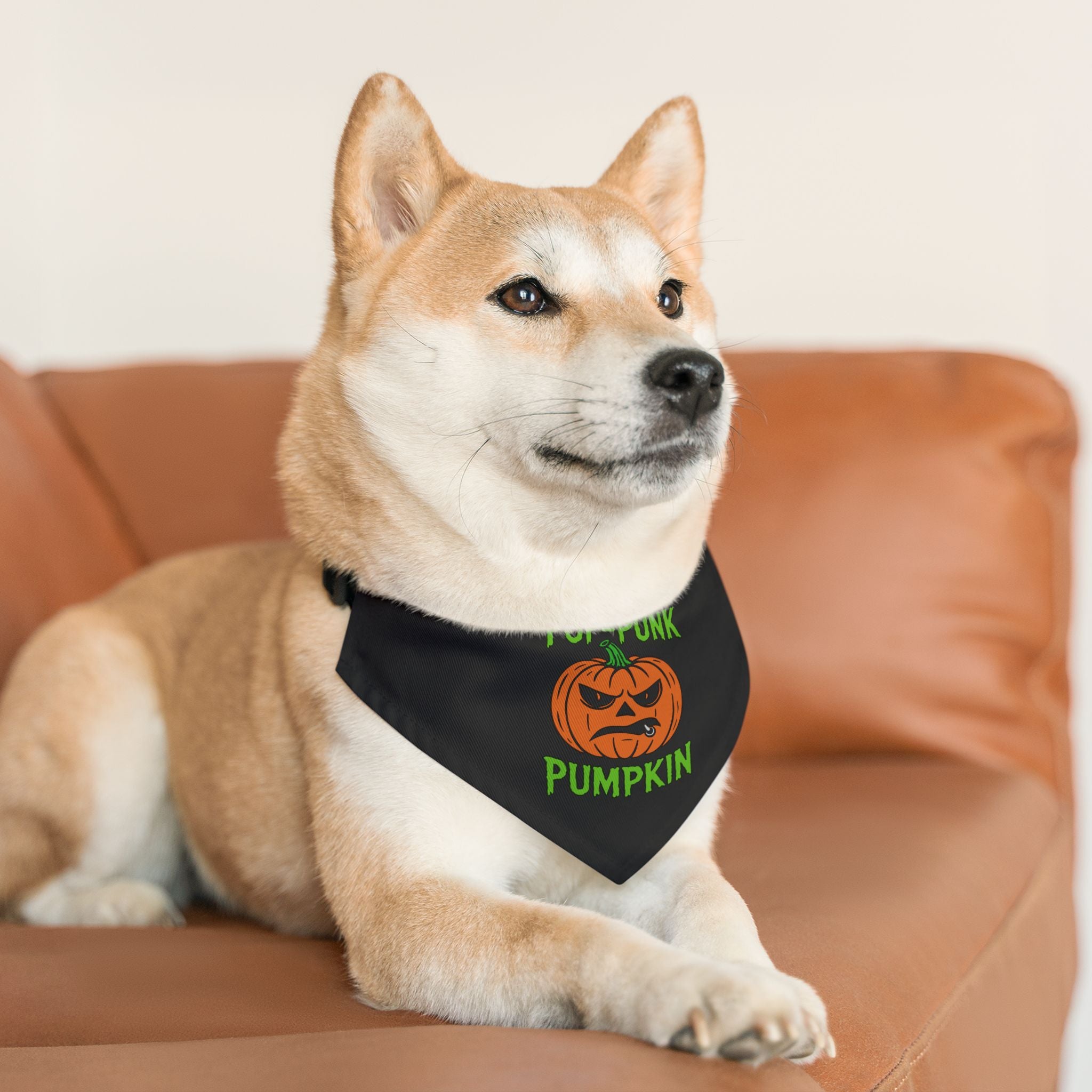 Pop-punk Pumpkin Pet Bandana
