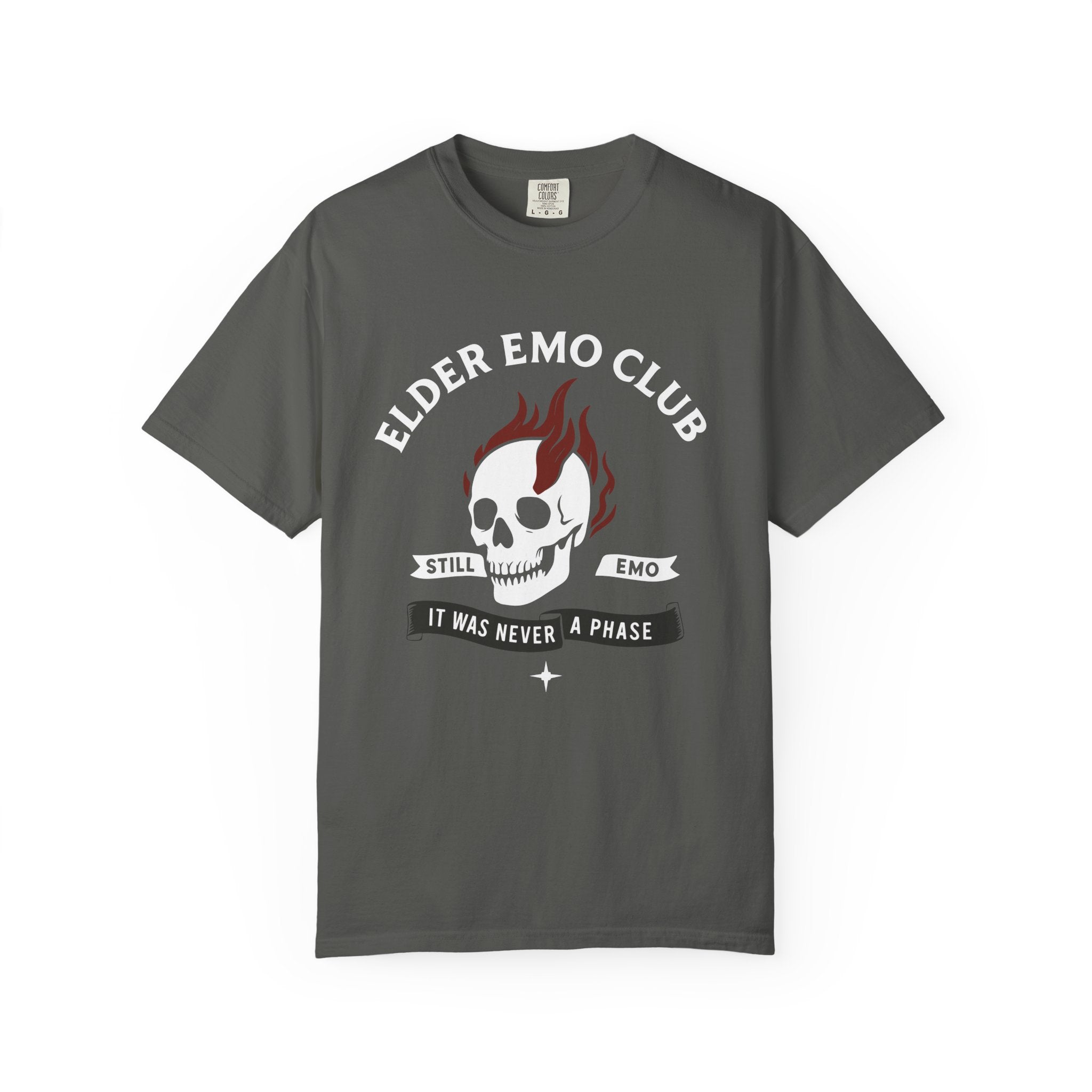 Elder Emo Club (Still Emo) on Comfort Colors