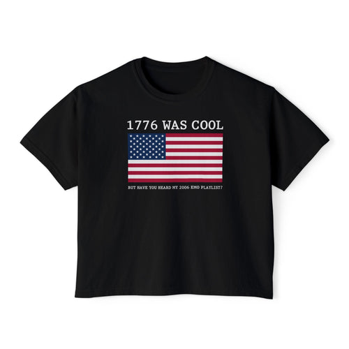1776 was cool Crop Black / S
