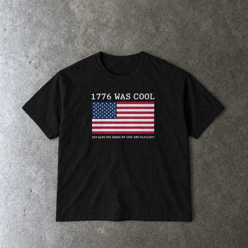 1776 was cool Crop Black / S