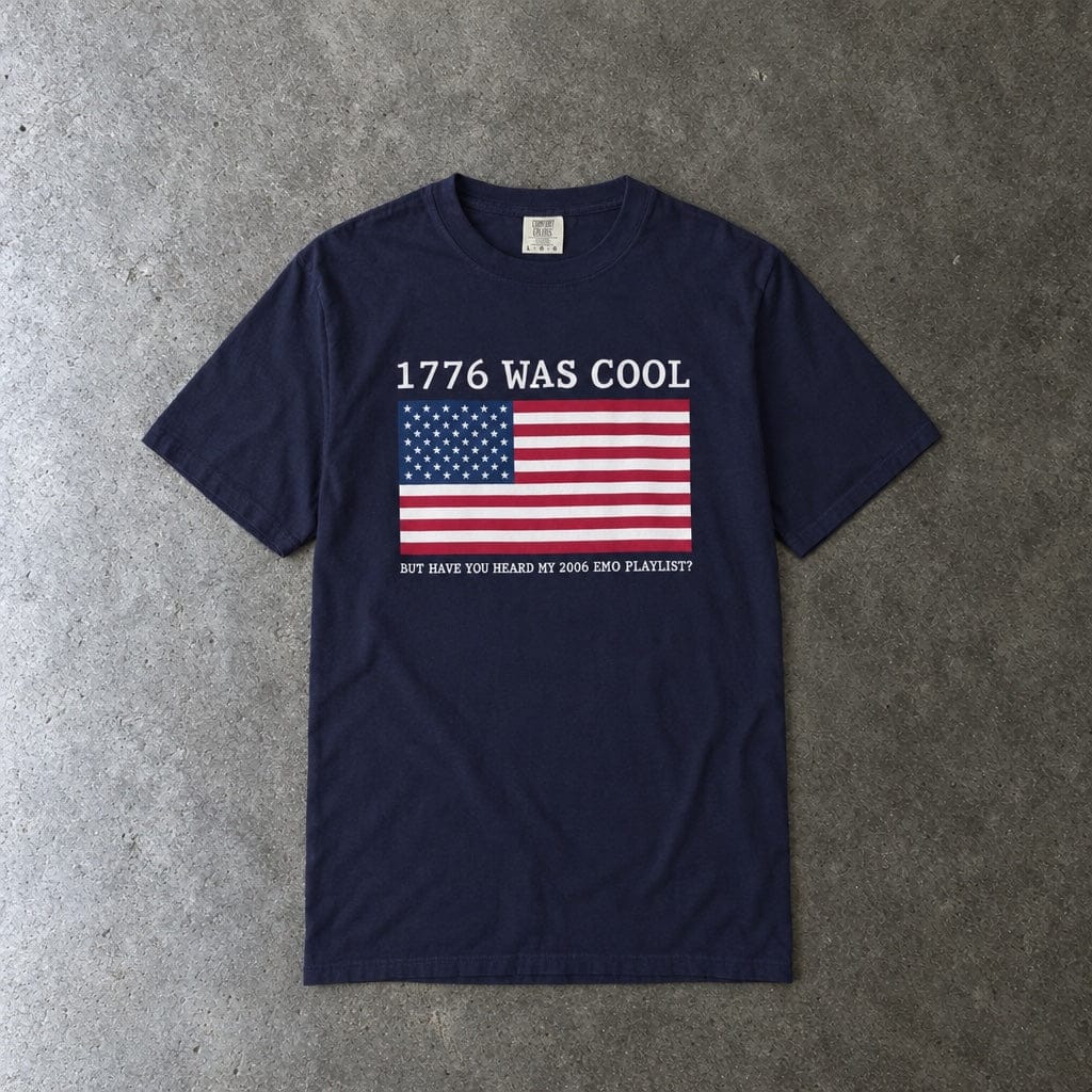 1776 was cool Tee on Comfort Colors CA S / True Navy