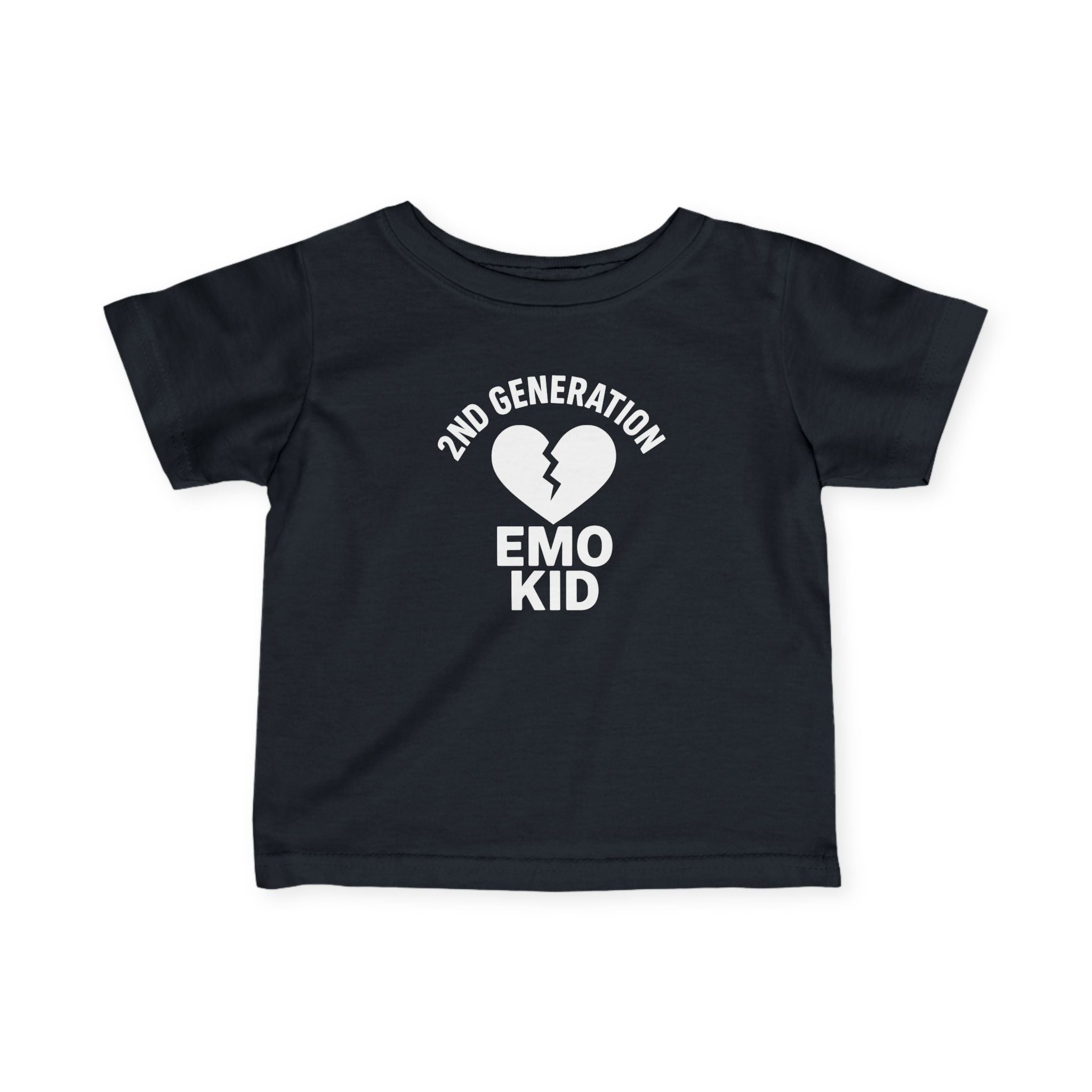 2nd Generation Emo Kid Broken Heart - Infant Tee Black / 6M