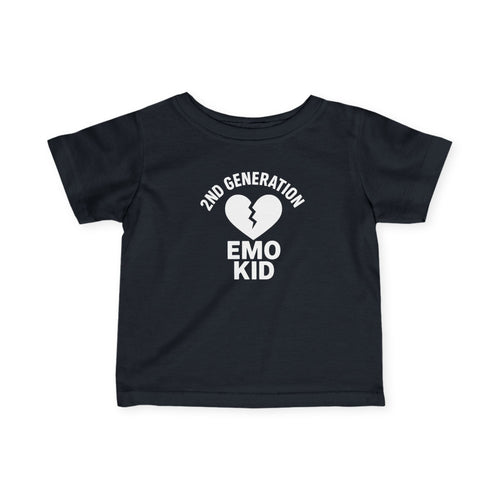 2nd Generation Emo Kid Broken Heart - Infant Tee Black / 6M