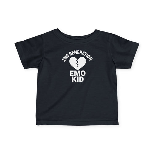 2nd Generation Emo Kid Broken Heart - Infant Tee CA Black / 6M
