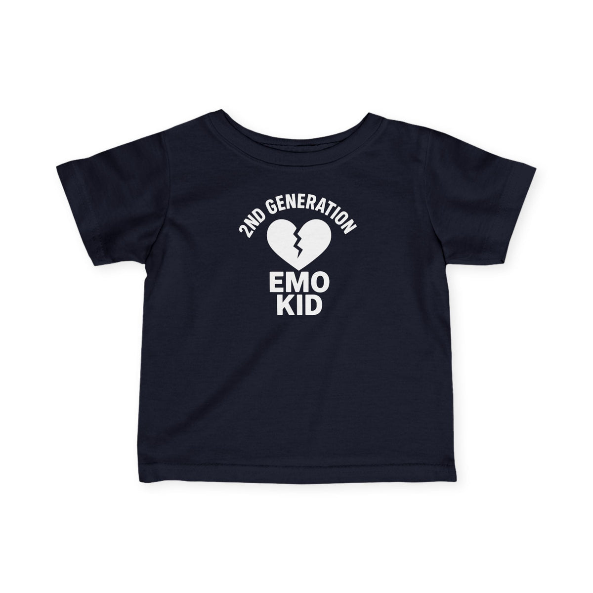 2nd Generation Emo Kid Broken Heart - Infant Tee CA Navy / 6M