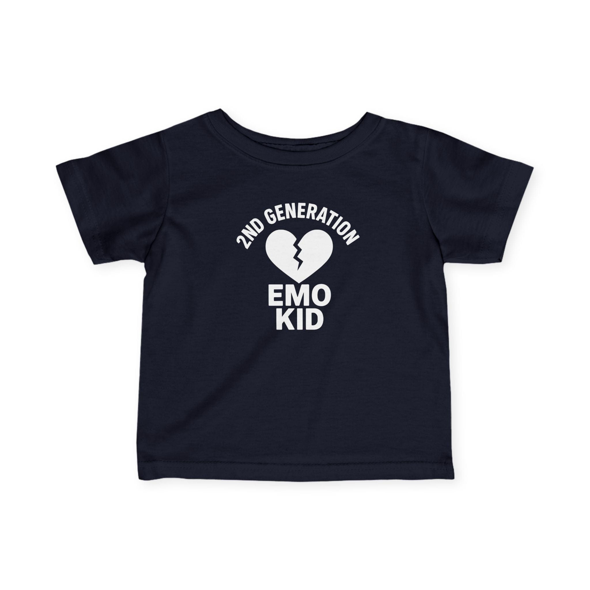 2nd Generation Emo Kid Broken Heart - Infant Tee Navy / 6M