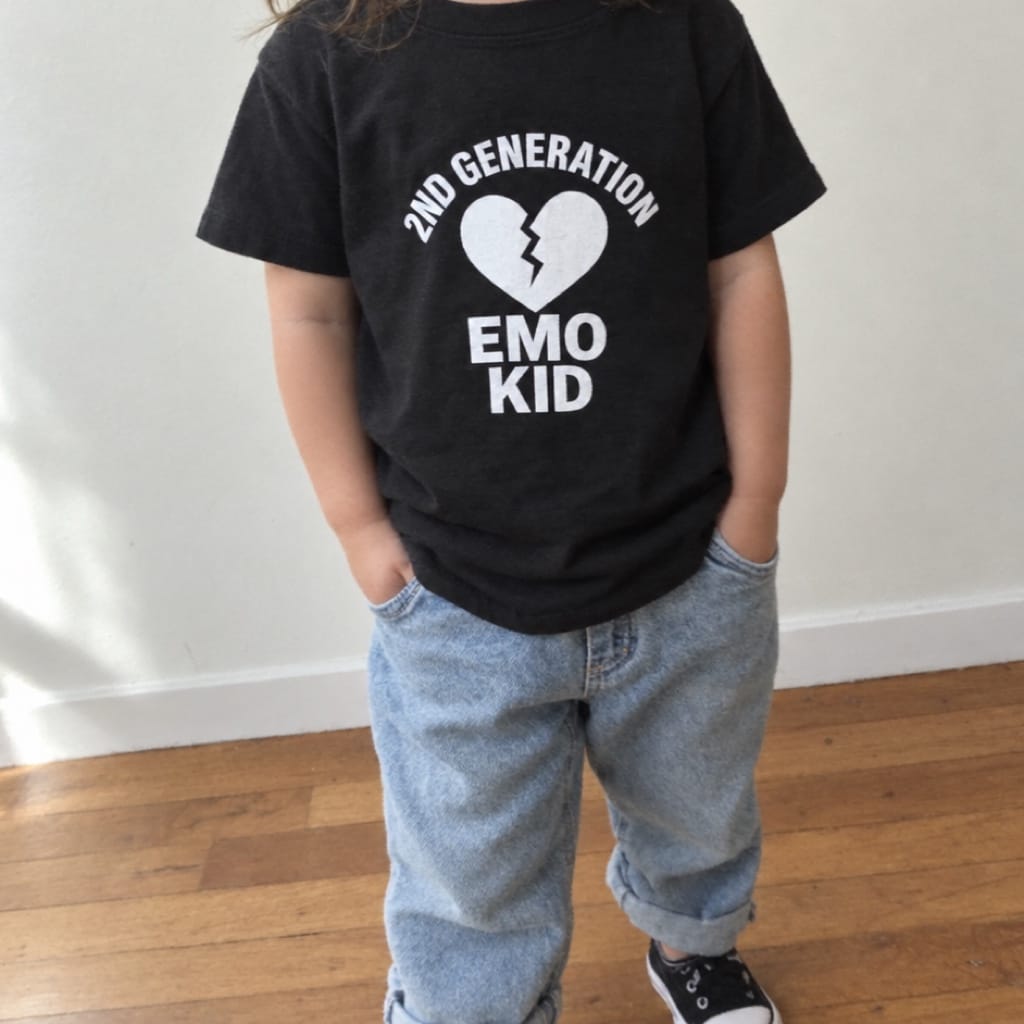 2nd Generation Emo Kid Broken Heart - Toddler Tee