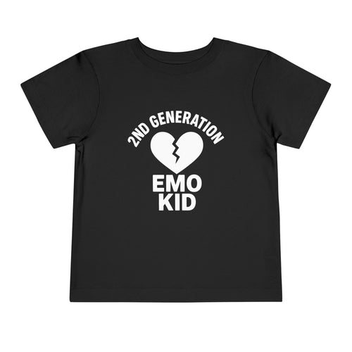2nd Generation Emo Kid Broken Heart - Toddler Tee Black / 2T