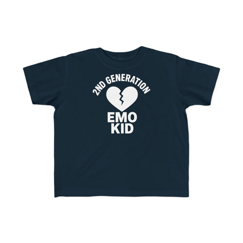 2nd Generation Emo Kid Broken Heart - Toddler Tee CA Navy / 2T