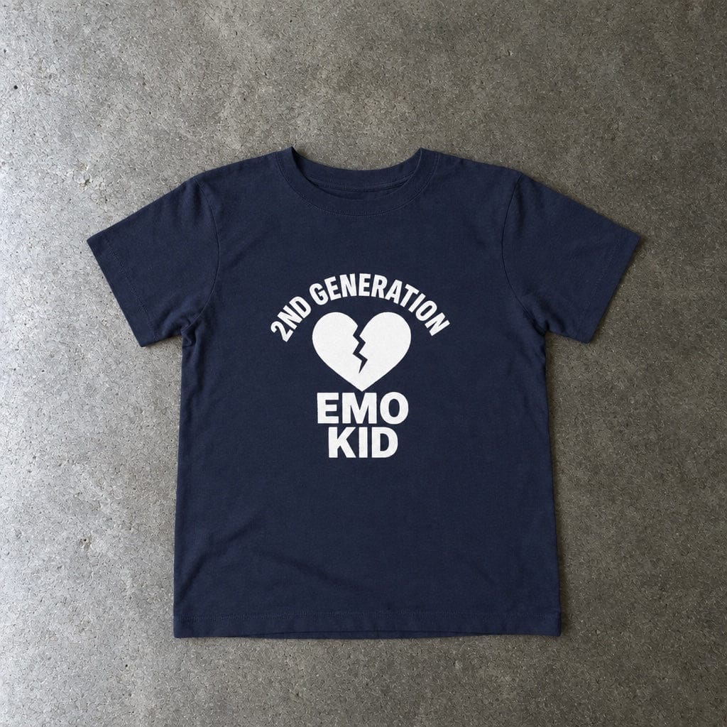 2nd Generation Emo Kid Broken Heart - Toddler Tee CA Navy / 2T