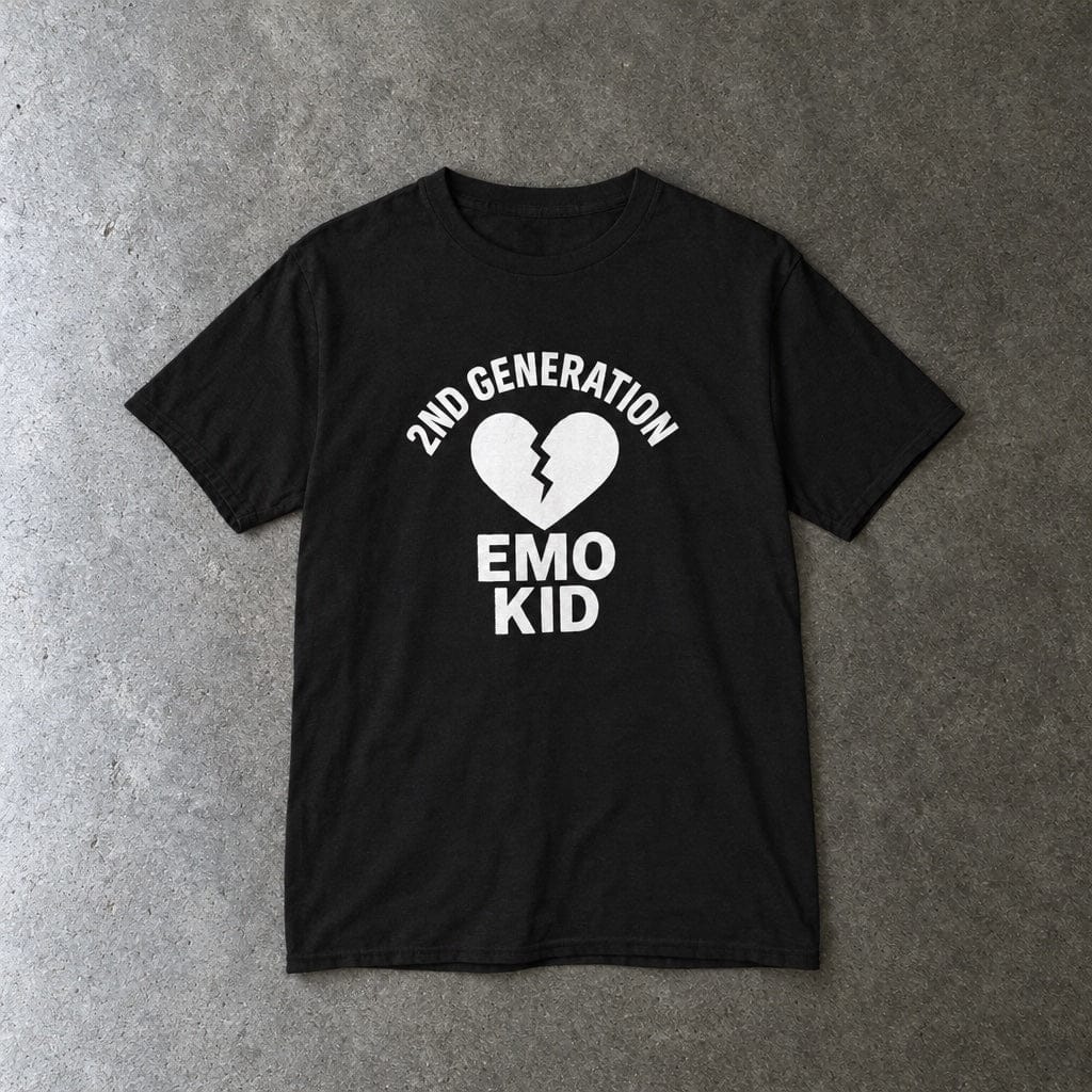 2nd Generation Emo Kid Broken Heart - Youth Tee CA XS / Black
