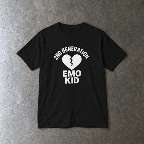 2nd Generation Emo Kid Broken Heart - Youth Tee CA XS / Black