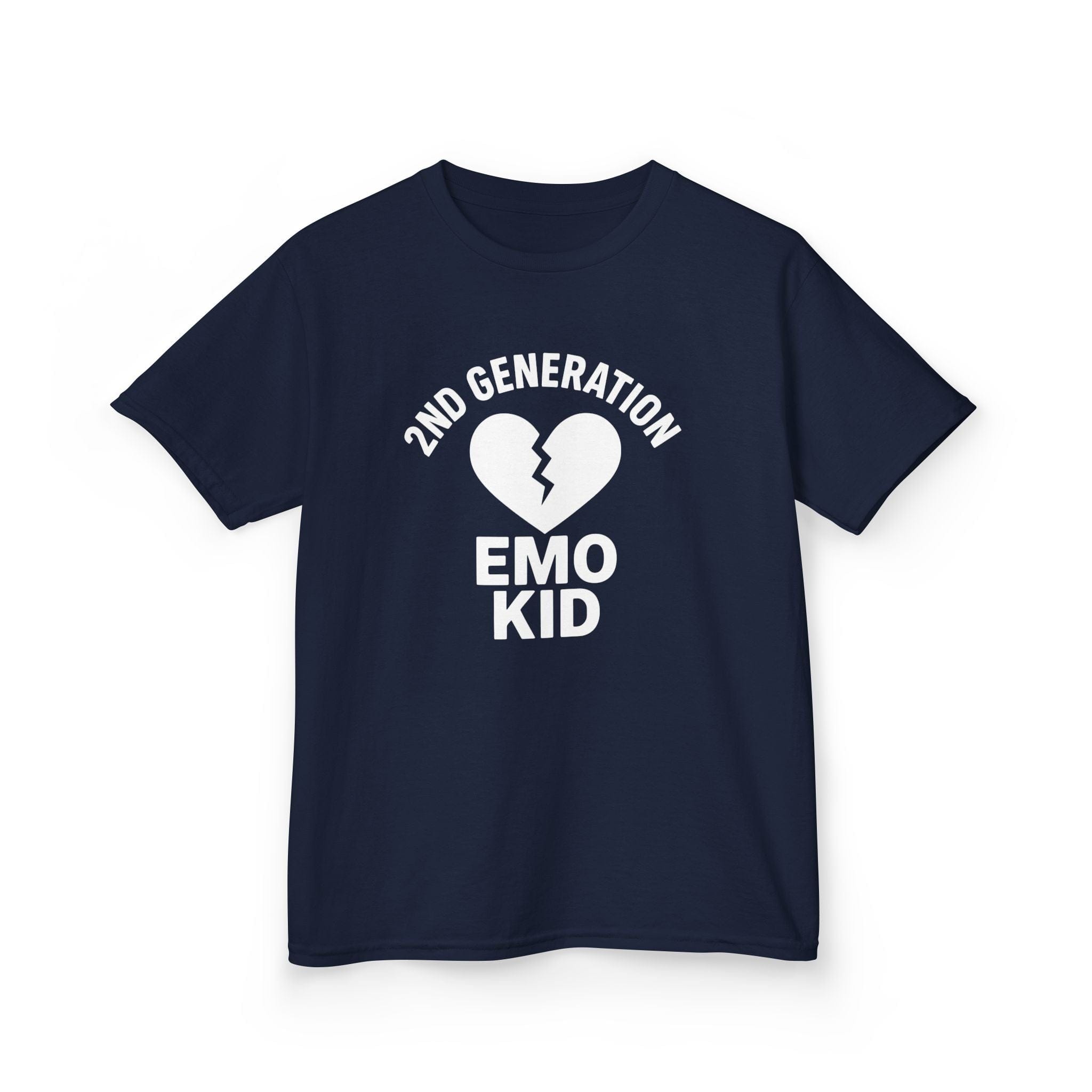 2nd Generation Emo Kid Broken Heart - Youth Tee Navy / XS
