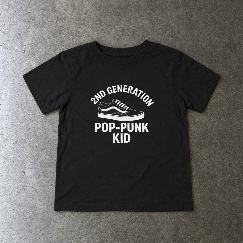 2nd Generation Pop-Punk Kid - Toddler Tee Black / 2T