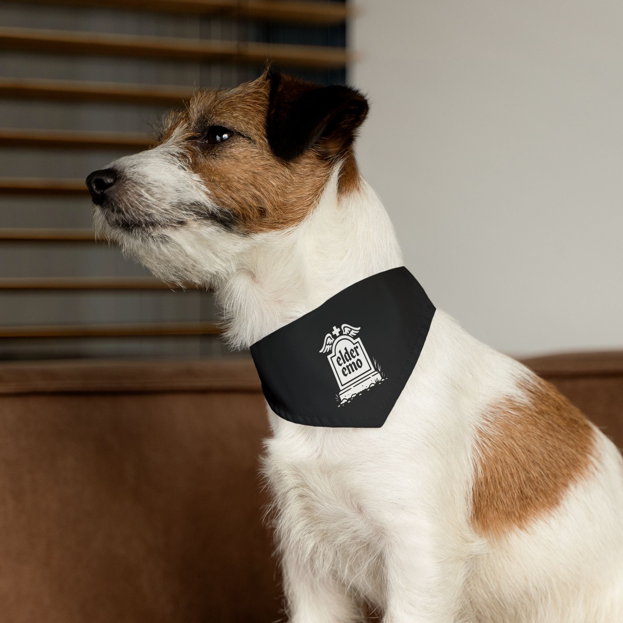 Elder Emo Tombstone Pet Bandana