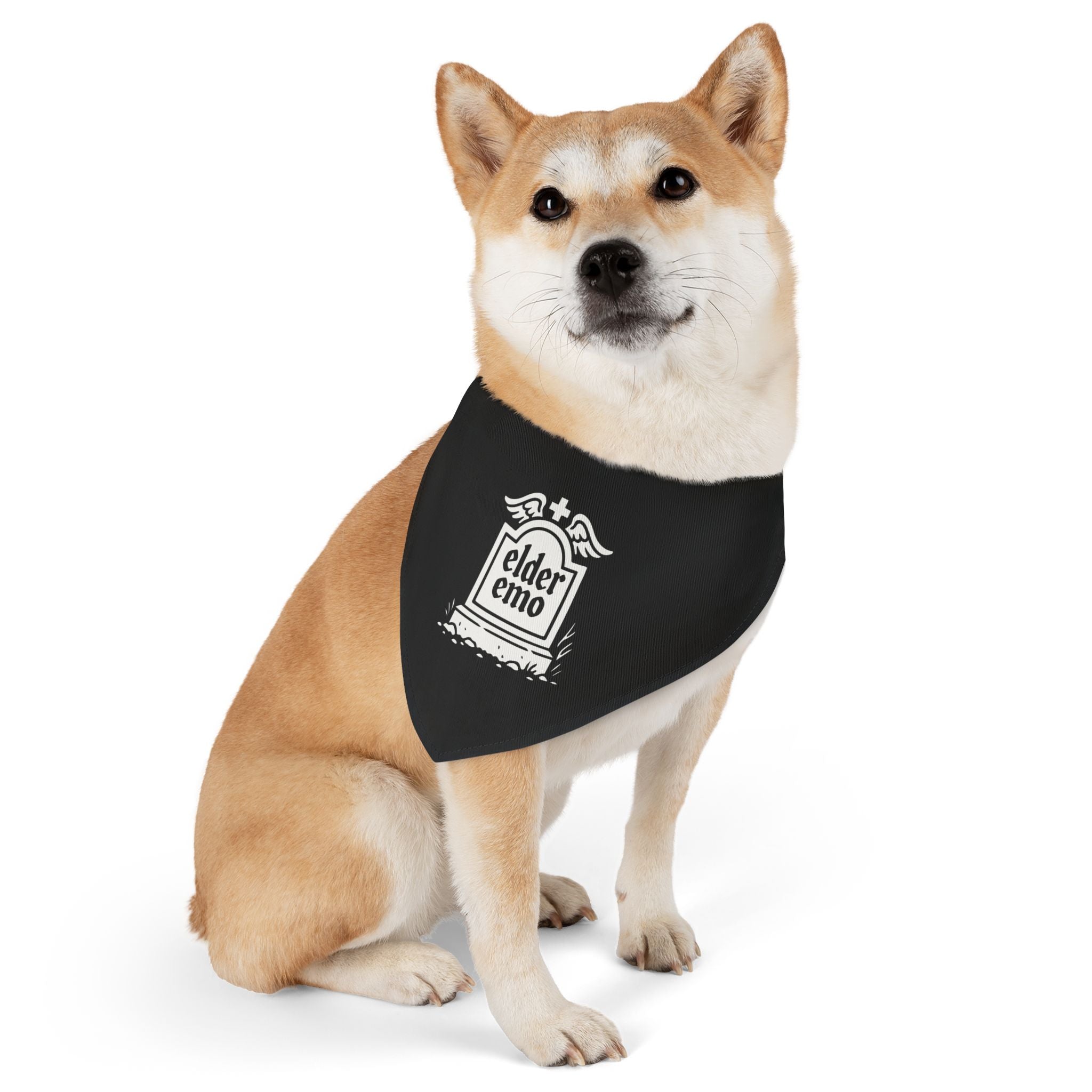 Elder Emo Tombstone Pet Bandana