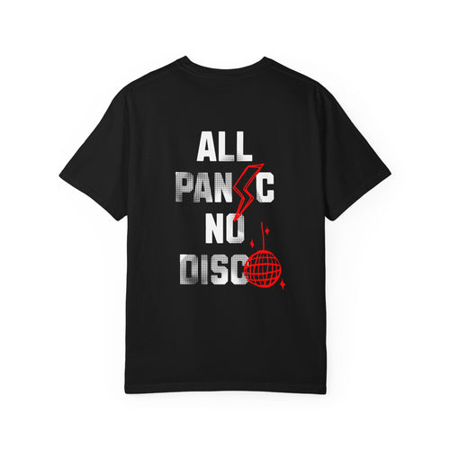 All Panic No Disco Tee on Comfort Colors Black / S