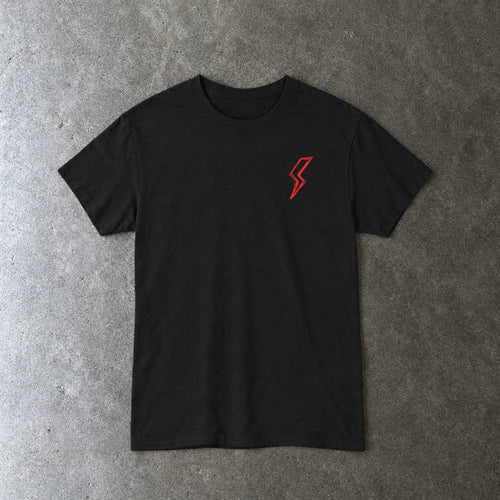All Panic No Disco Tee in black, laid flat