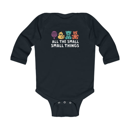 All The Small Things - Long Sleeve Onesie Black / NB (0-3M)