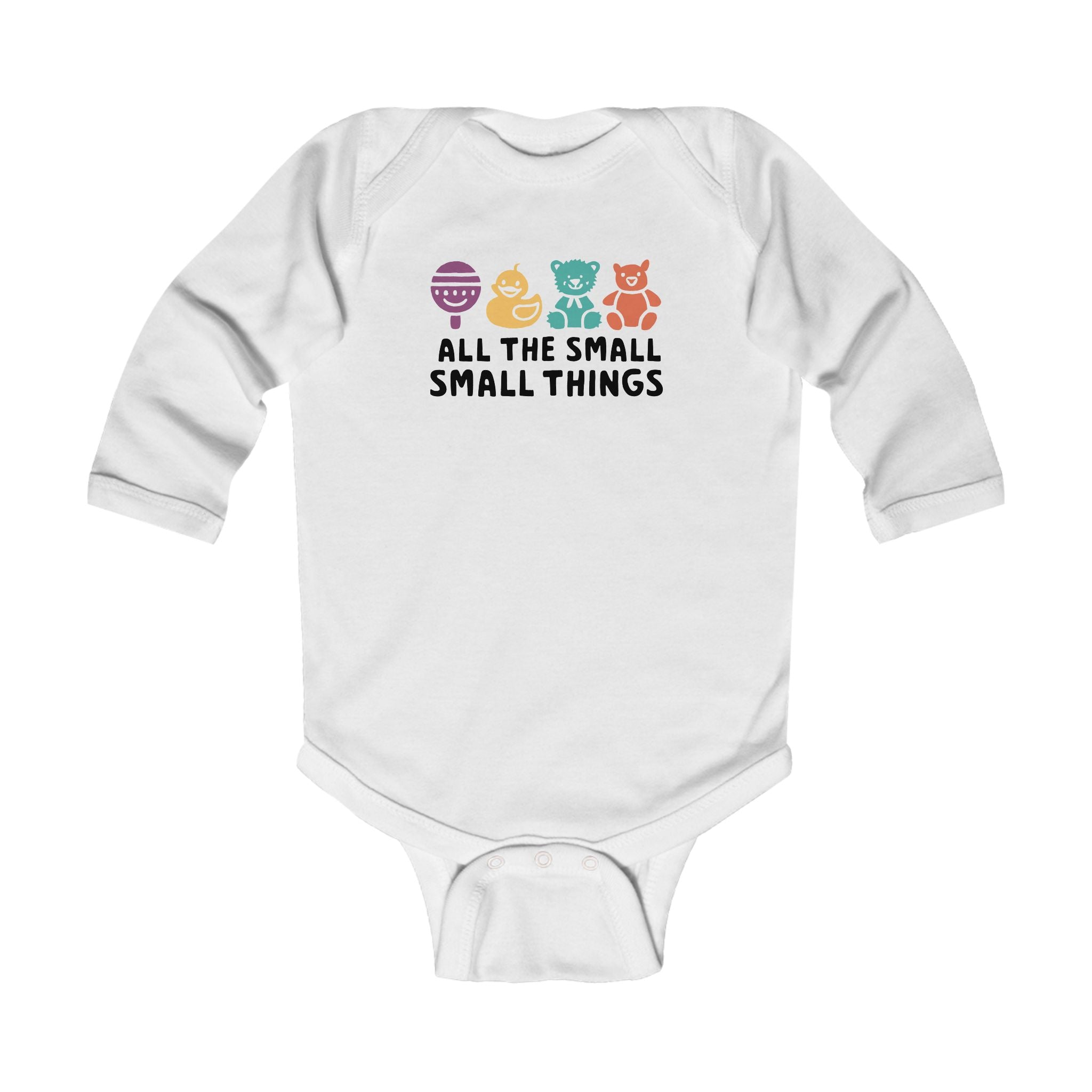 All The Small Things - Long Sleeve Onesie White / NB (0-3M)