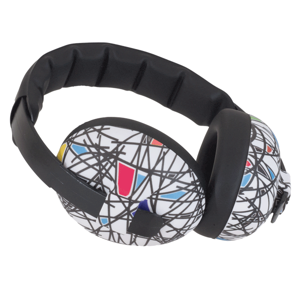 Baby Hearing Protection Earmuffs - (Prints) Sticks & Stones / 0-2 years old