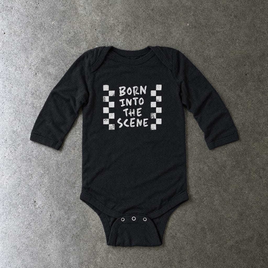 Born into the Scene Long Sleeve Bodysuit Black / NB (0-3M)