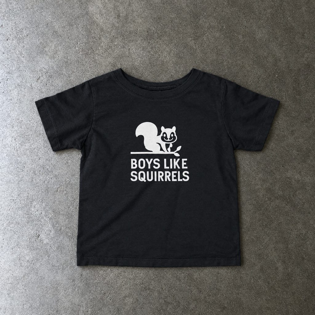 Boys Like Squirrels - Infant Tee Black / 6M