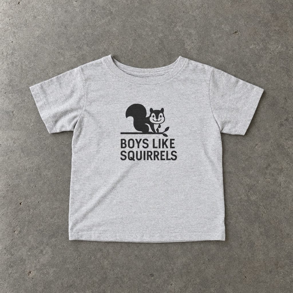 Boys Like Squirrels - Infant Tee Heather / 6M