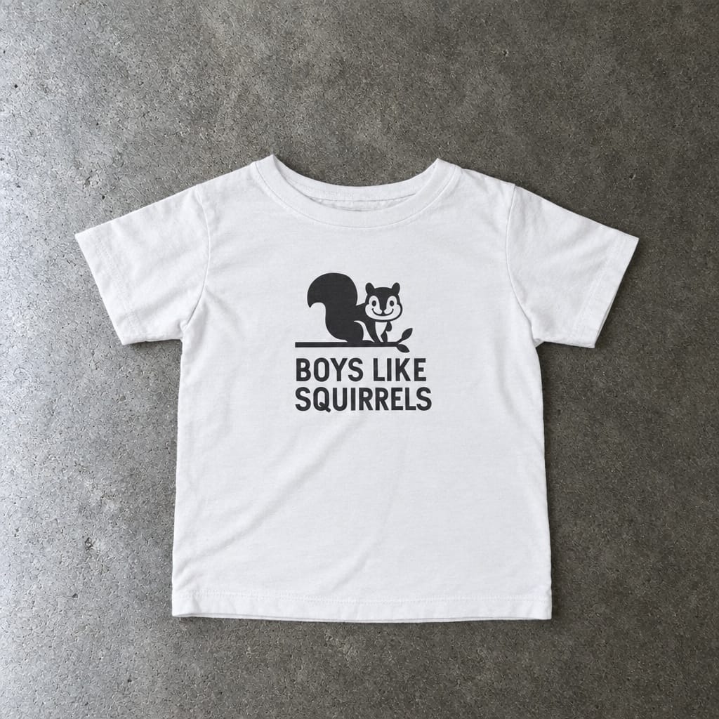 Boys Like Squirrels - Infant Tee White / 6M