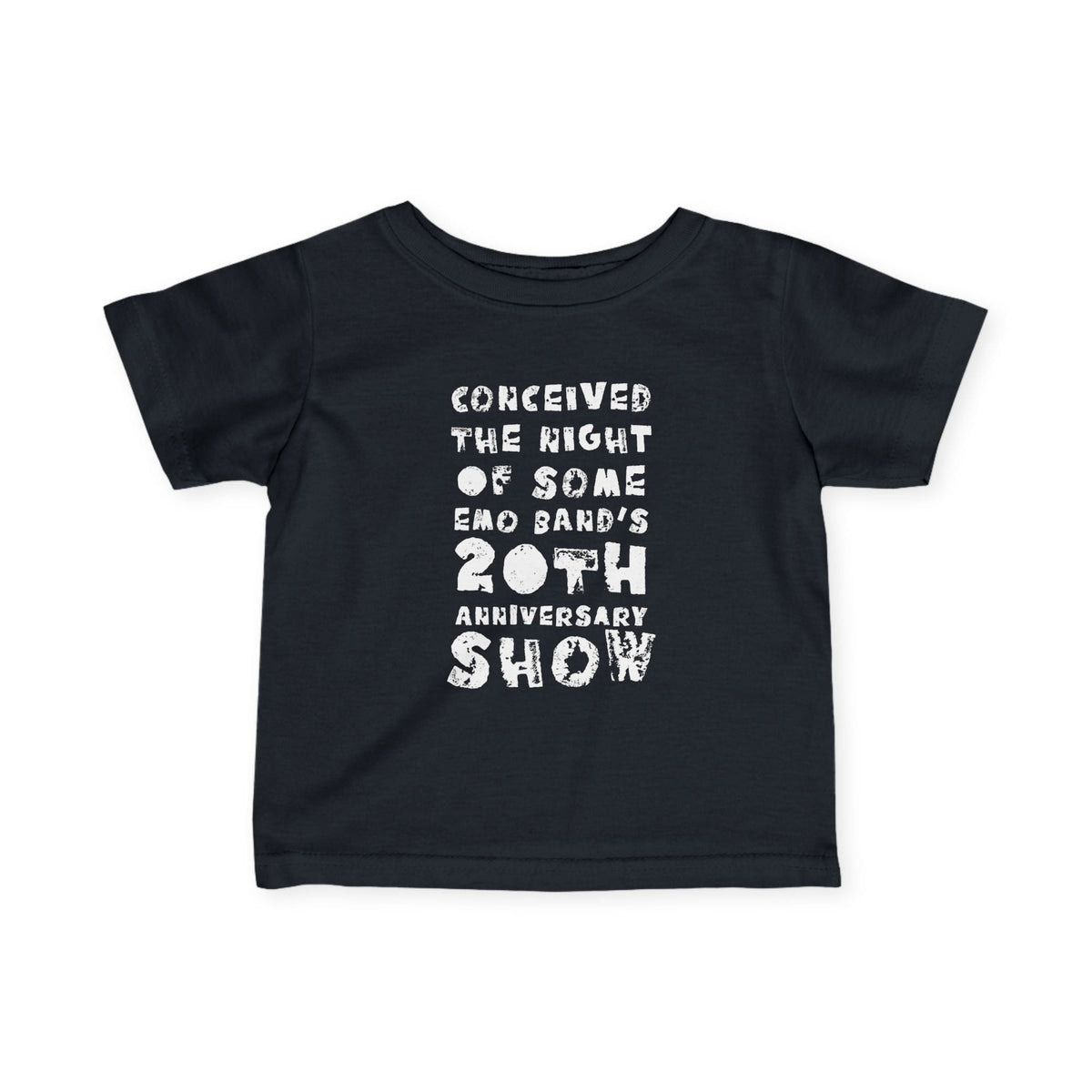 Conceived the Night of Some Emo Band's 20th Anniversary Show Baby Tee (US) 6M / Black