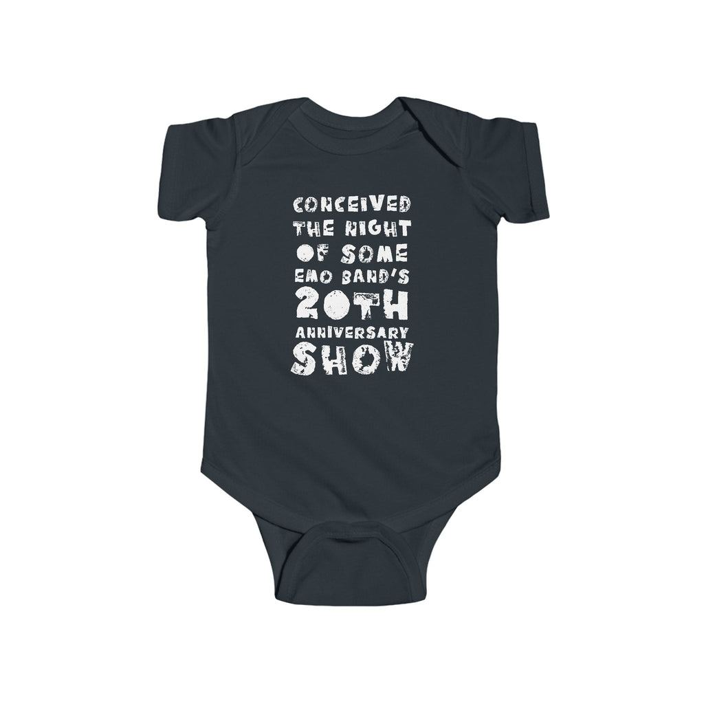 Conceived the Night of Some Emo Band's 20th Anniversary Show Onesie (US) Black / NB (0-3M)
