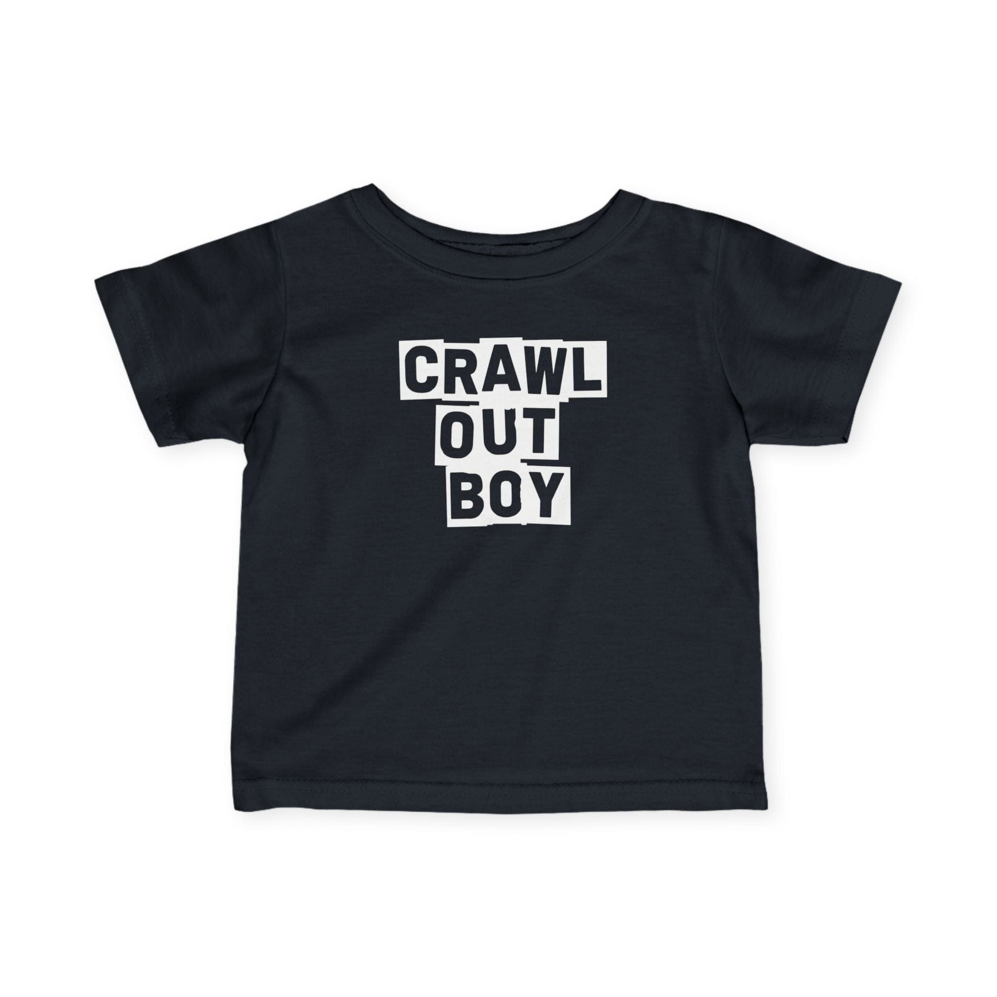 Crawl Out Boy - Infant Tee Black / 6M