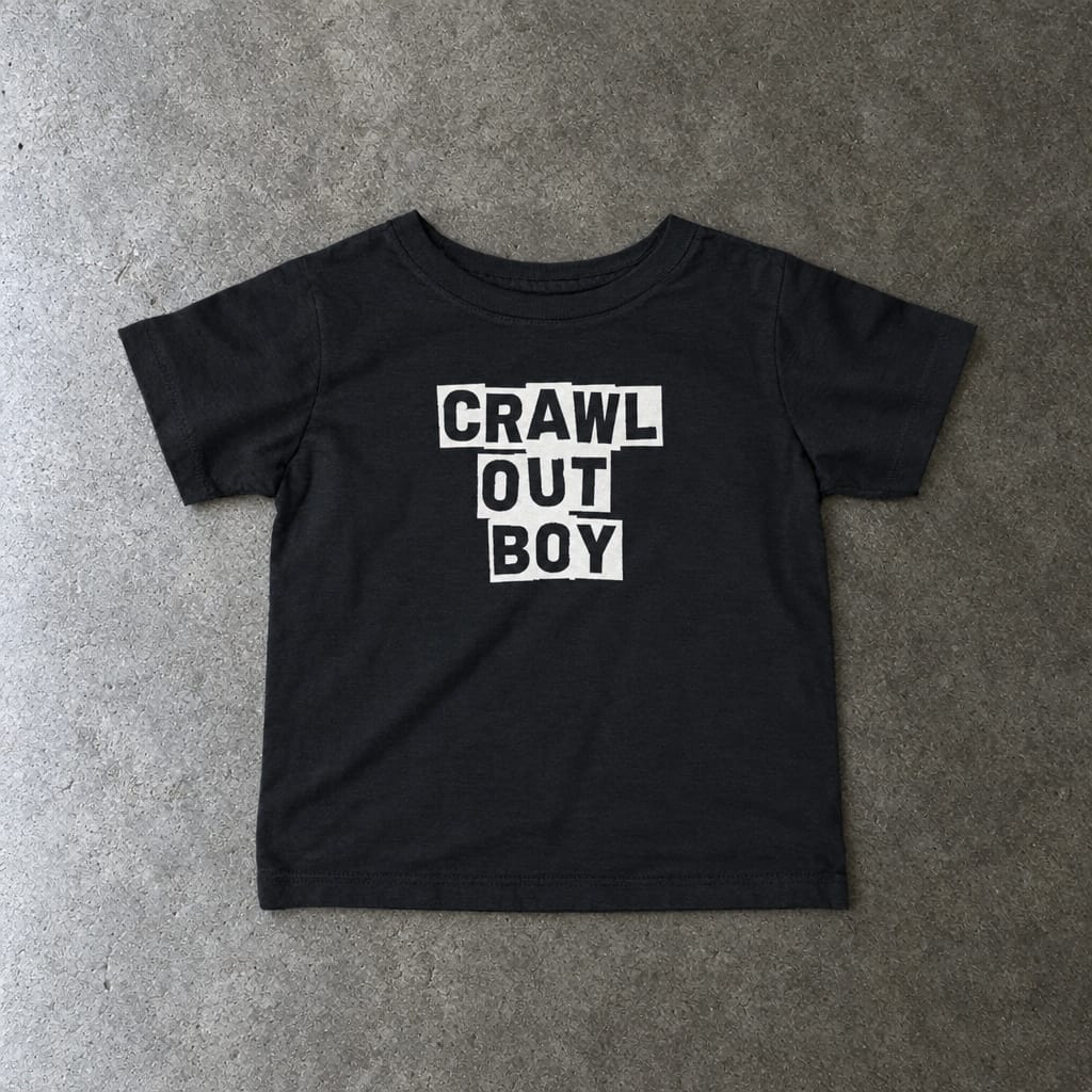 Crawl Out Boy - Infant Tee Black / 6M