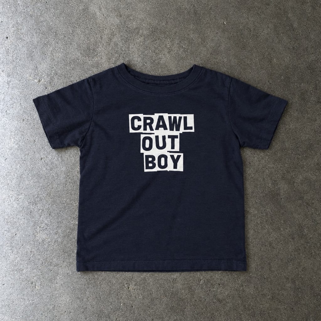 Crawl Out Boy - Infant Tee Navy / 6M
