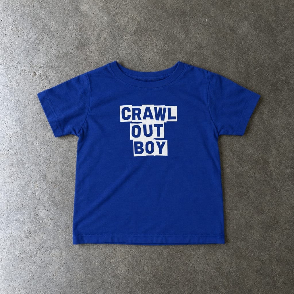 Crawl Out Boy - Infant Tee Royal / 6M