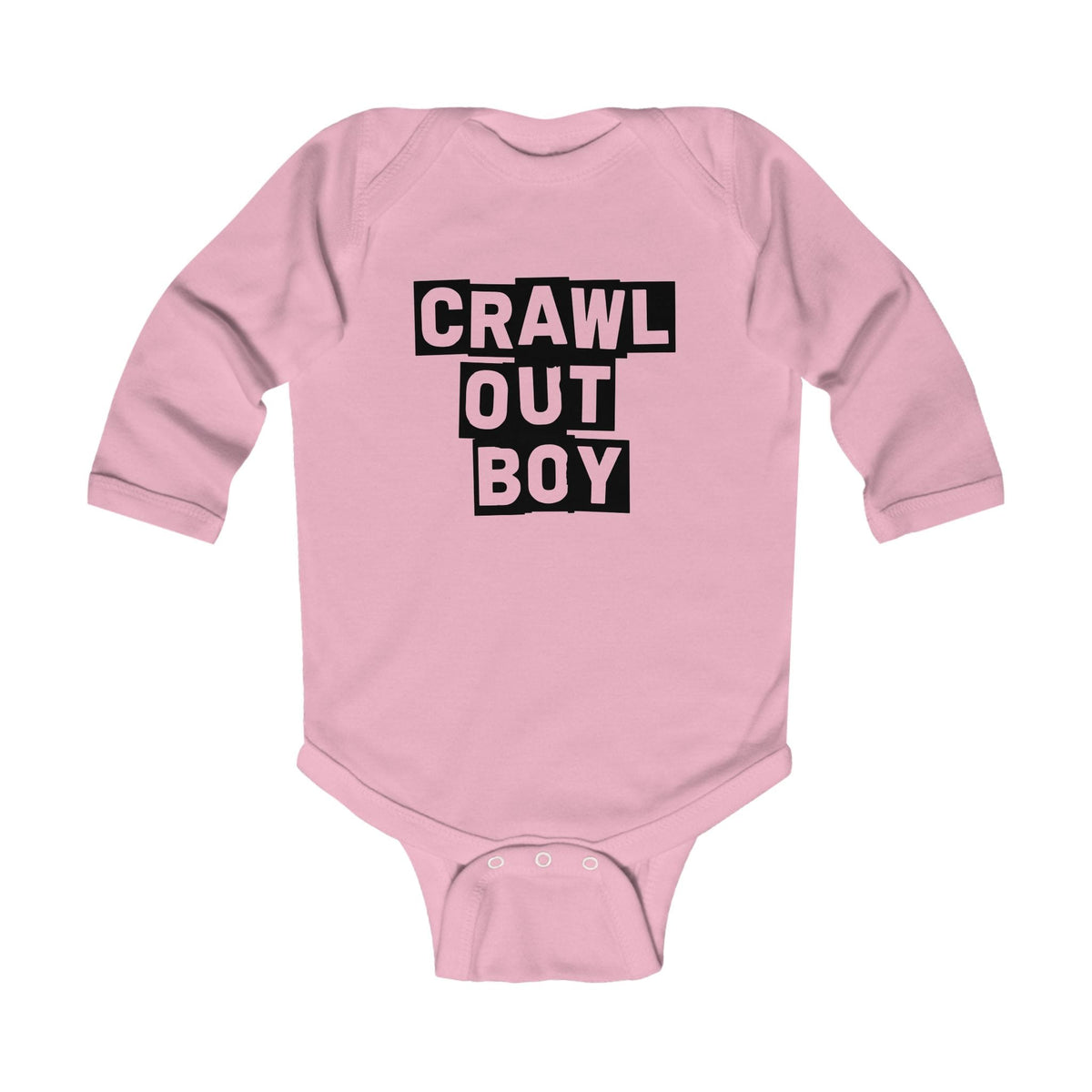 Crawl Out Boy - Long Sleeve Onesie CA Pink / NB (0-3M)