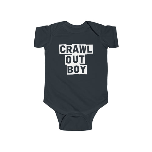 Crawl Out Boy - Onesie CA Black / NB (0-3M)