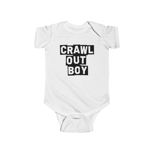 Crawl Out Boy - Onesie CA White / NB (0-3M)