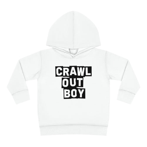 Crawl Out Boy Toddler Hoodie White / 2T