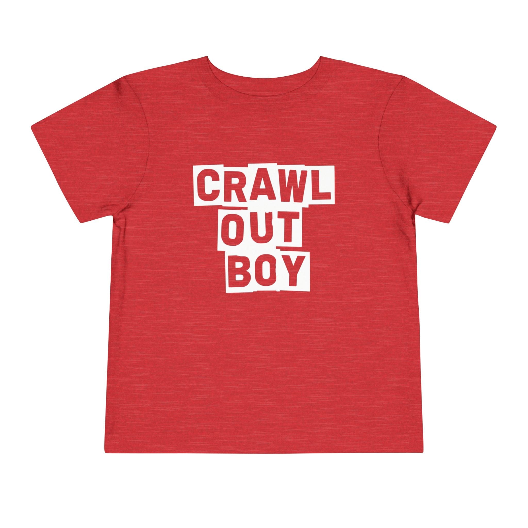 Crawl Out Boy - Toddler Tee Heather Red / 2T