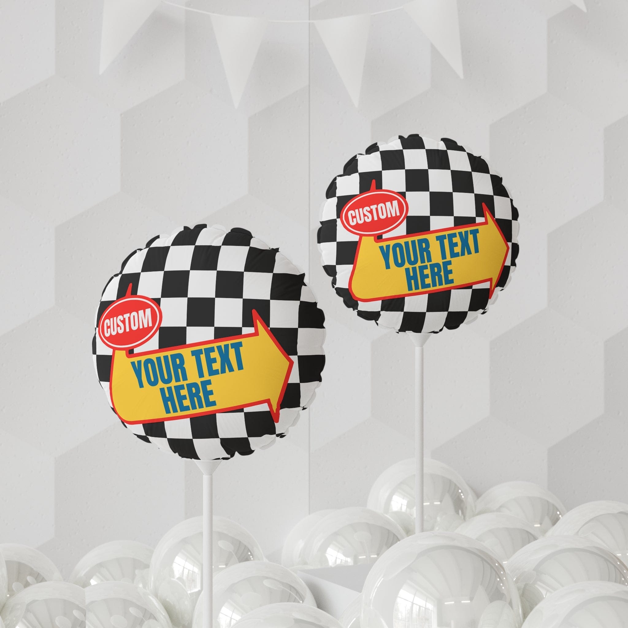 Customizable Warped Tour Themed Mylar Balloon Round / 11'' / White