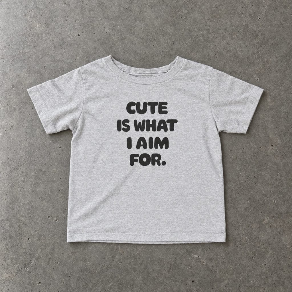 Cute Is What I Aim For - Infant Tee Heather / 6M