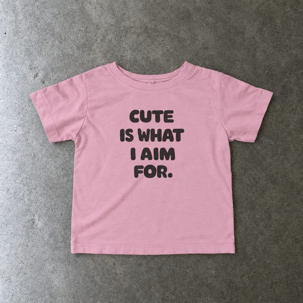 Cute Is What I Aim For - Infant Tee Pink / 6M
