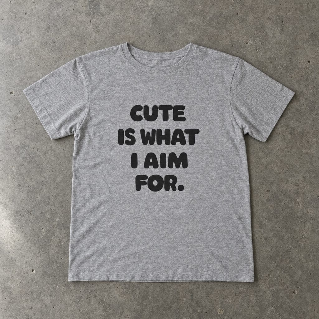 Cute Is What I Aim For - Toddler Tee Athletic Heather / 2T