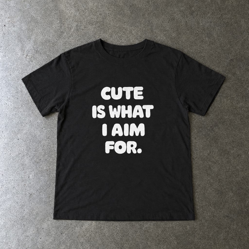 Cute Is What I Aim For - Toddler Tee Black / 2T