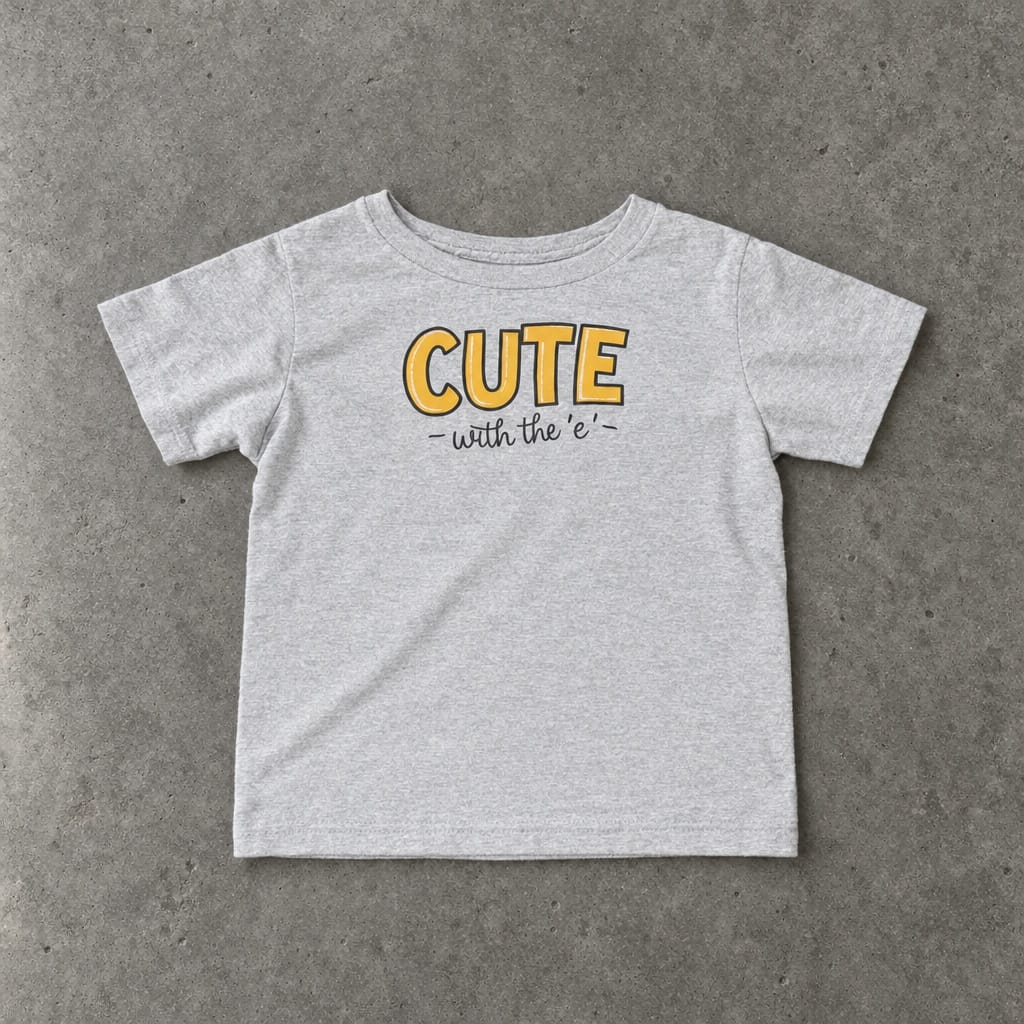 Cute with the E - Infant Tee CA Heather / 6M