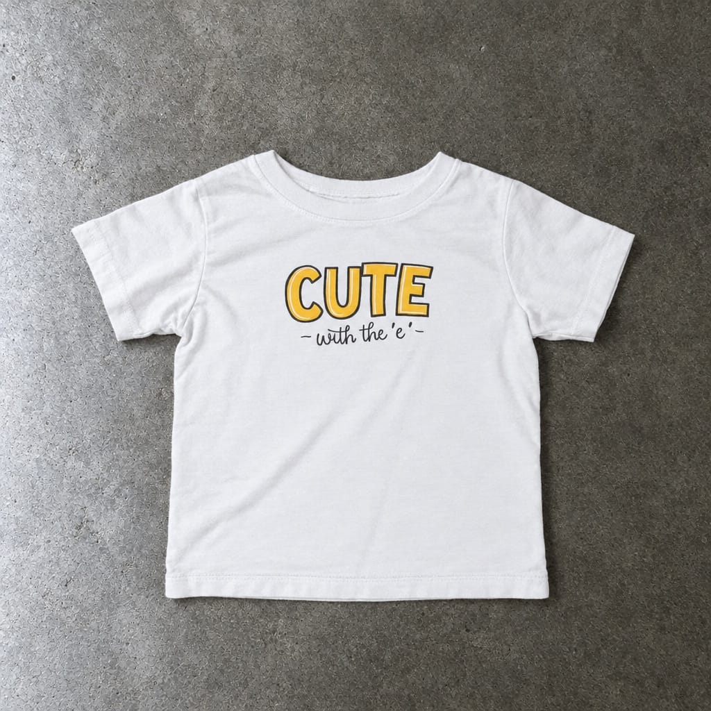 Cute with the E - Infant Tee White / 6M