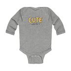 Cute with the E - Long Sleeve Onesie Heather / NB (0-3M)