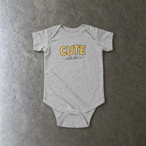 Cute with the E - Onesie Ash / 12M